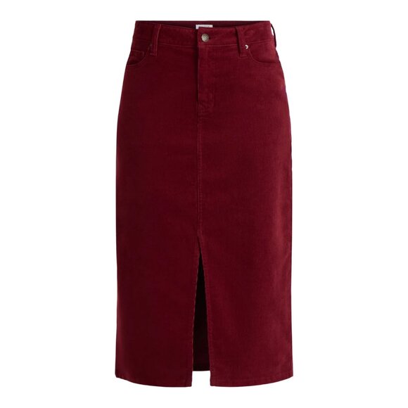 Time And Tru Dresses & Skirts - Time and Tru Women's Corduroy Midi Skirt with Front Slit, Size 0, Classic Fit